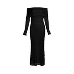 Fashionable Elegant Socialite Style Off-shoulder Lace Dress Women