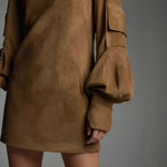 Fashion High Collar Long Sleeve Dress For Women