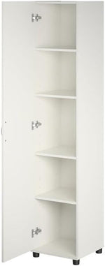 SystemBuild Callahan 16 Inch Utility Storage Cabinet in White