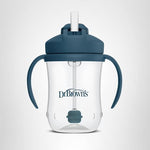 Dr. Brown's Milestones Baby's First Straw Cup, Training Cup with Weighted Straw, 9 oz/270 mL, BPA-free, 6m+, Dark Blue, 1-Pack