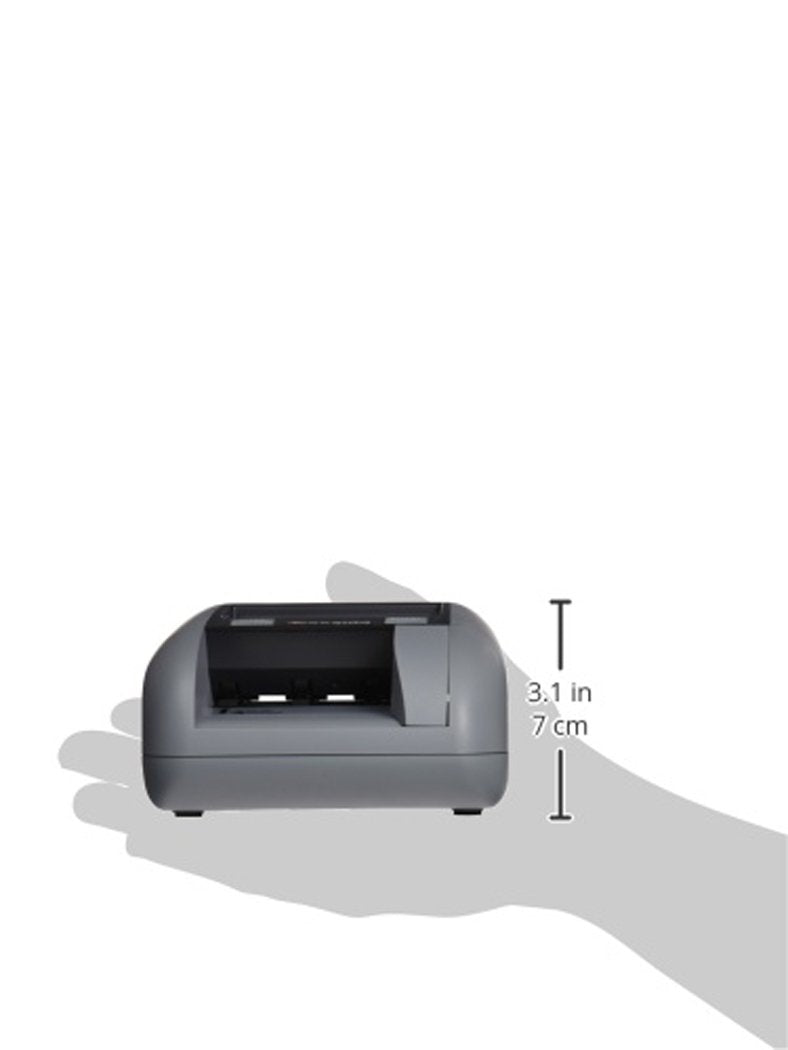 Cassida Quattro Fast Automatic Currency Counterfeit Detector with Advanced Sensors (UV,MG,IR,MT,Thickness,Size) - All-Orientation Feeding - Rechargeable Battery - 3.5" Value (Pass/Fail + UV/MG)