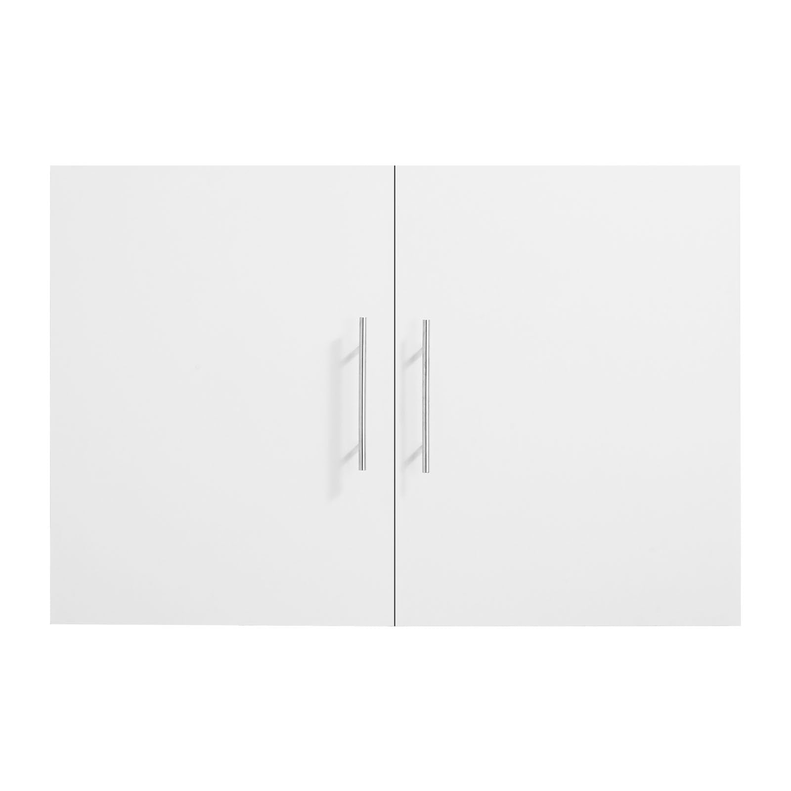 VEVOR Laundry Room Wall Cabinet, 2-Tier Wall Mounted Hanging Cabinet with Adjustable Shelf, Cupboard Storage with 2 Doors, for Kitchen, Bathroom, Laundry, 11.8 x 23.6 x 23.6 in (D x W x H), White