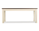 Signature Design by Ashley Whitesburg Cottage Rectangular Dining Bench, Brown & Antique White