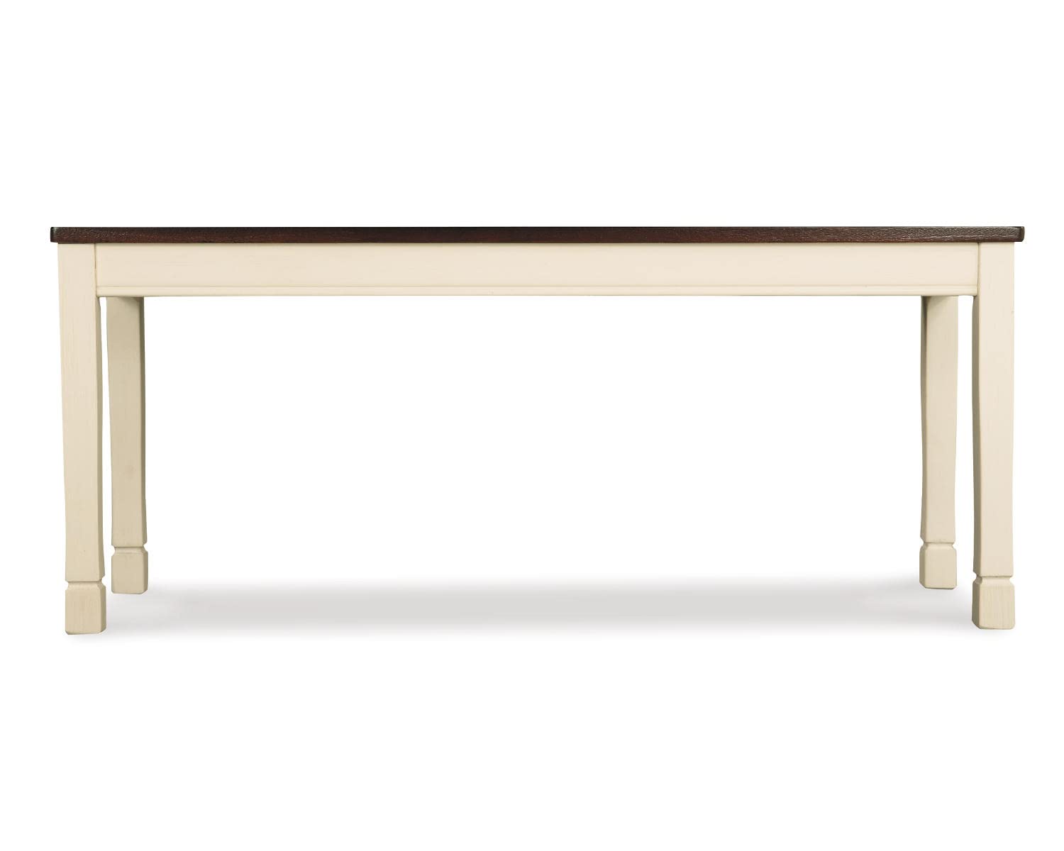 Signature Design by Ashley Whitesburg Cottage Rectangular Dining Bench, Brown & Antique White