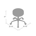 Boss Office Products Antimicrobial Vinyl Medical Spa Stool in Black