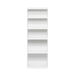 Furinno Jaya Book Shelf, 5-Tier Bookshelf, Bookcase with Adjustable Shelves, 9.5 x 24.5 x 71.2, for Organization and Storage, for Living Room, Bedroom, Home Office, Blackwood