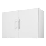 VEVOR Laundry Room Wall Cabinet, 2-Tier Wall Mounted Hanging Cabinet with Adjustable Shelf, Cupboard Storage with 2 Doors, for Kitchen, Bathroom, Laundry, 11.8 x 23.6 x 23.6 in (D x W x H), White