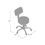 Boss Office Products Antimicrobial Vinyl Medical Spa Stool in Black