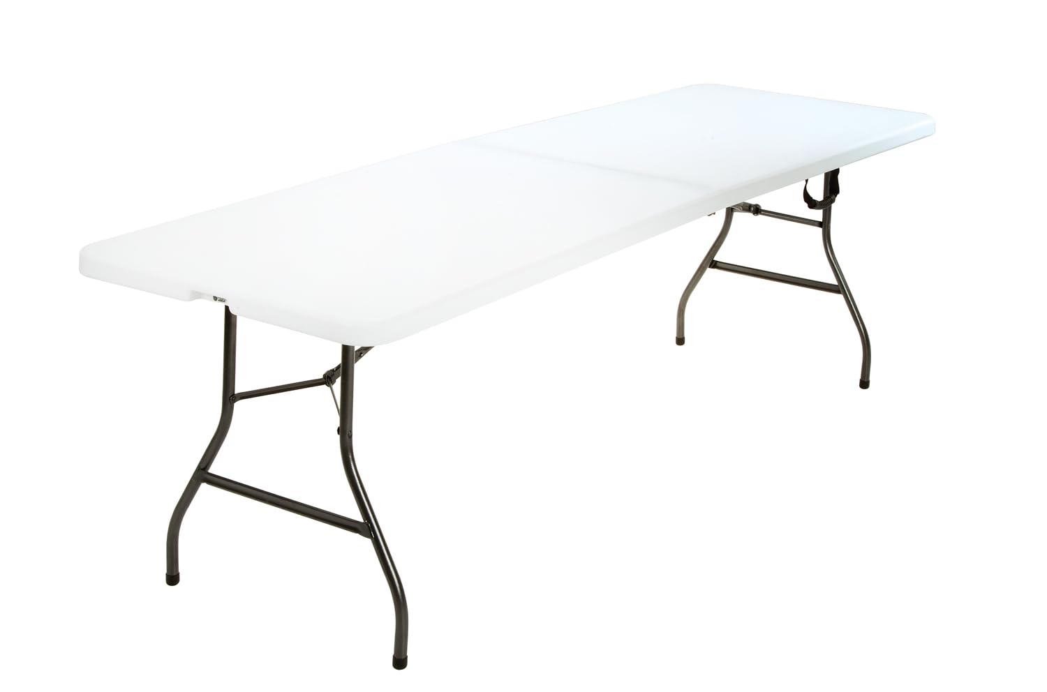 COSCO 6 ft. Fold-in-Half Banquet Table w/Handle, Black