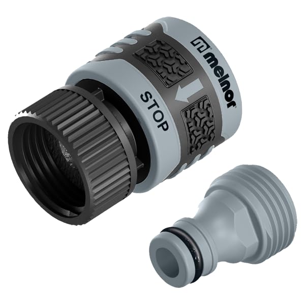 Melnor 65020-AMZ Metal Nozzle with QuickConnect Product Adapter Set, Multi-Pattern, Heavyweight Rear Trigger