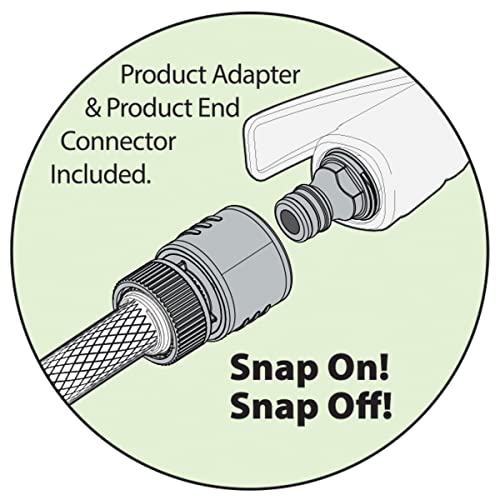 Melnor 65020-AMZ Metal Nozzle with QuickConnect Product Adapter Set, Multi-Pattern, Heavyweight Rear Trigger