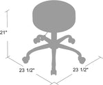 Boss Office Products Antimicrobial Vinyl Medical Spa Stool in Black