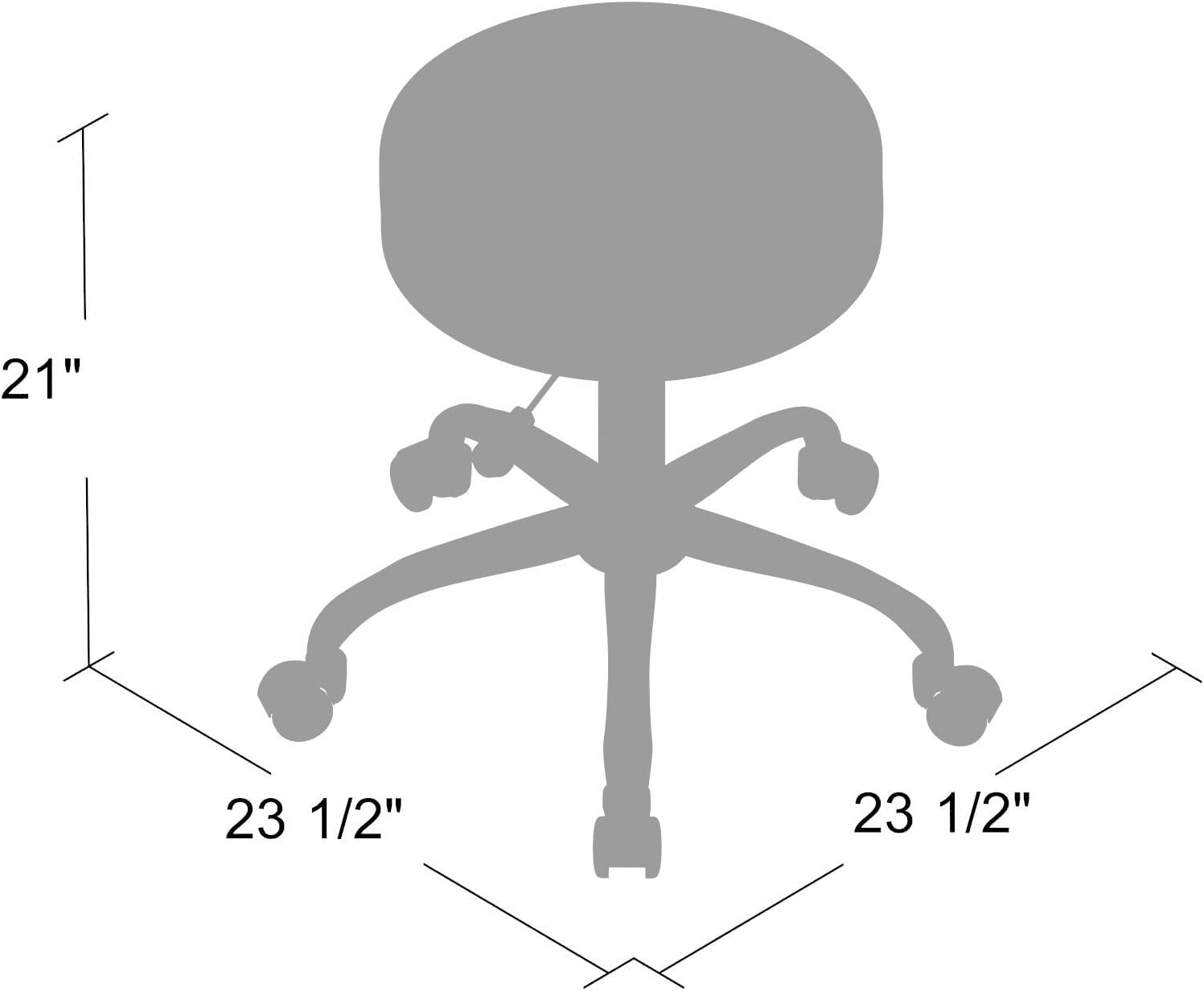 Boss Office Products Antimicrobial Vinyl Medical Spa Stool in Black