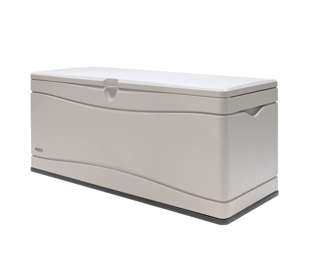 LIFETIME 60040 Deck Box, 130 Gallon, Desert Sand