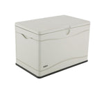LIFETIME 60059 Black Bottom & Desert (Tan) Sides and Lid Outdoor Storage Box-80 Gal, 80 Gallon, Desert Sand