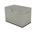 LIFETIME 60059 Black Bottom & Desert (Tan) Sides and Lid Outdoor Storage Box-80 Gal, 80 Gallon, Desert Sand