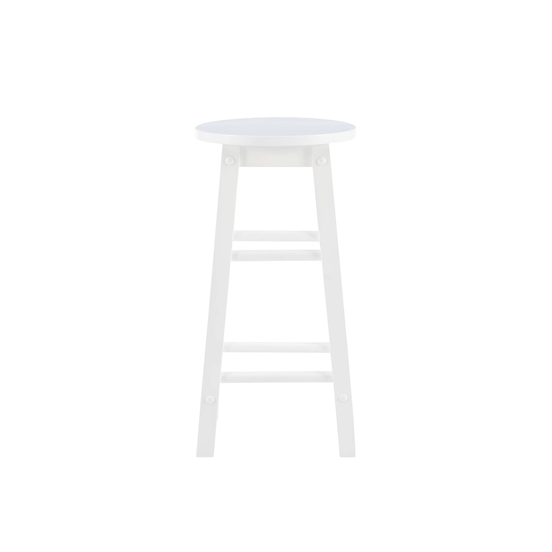 Linon Natural Barstool with Round Seat, 24-Inch