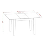 East West Furniture NFT-MAH-T Norfolk Dining Room Table - a Rectangle kitchen Table Top with Butterfly Leaf, 32x54 Inch, Mahogany