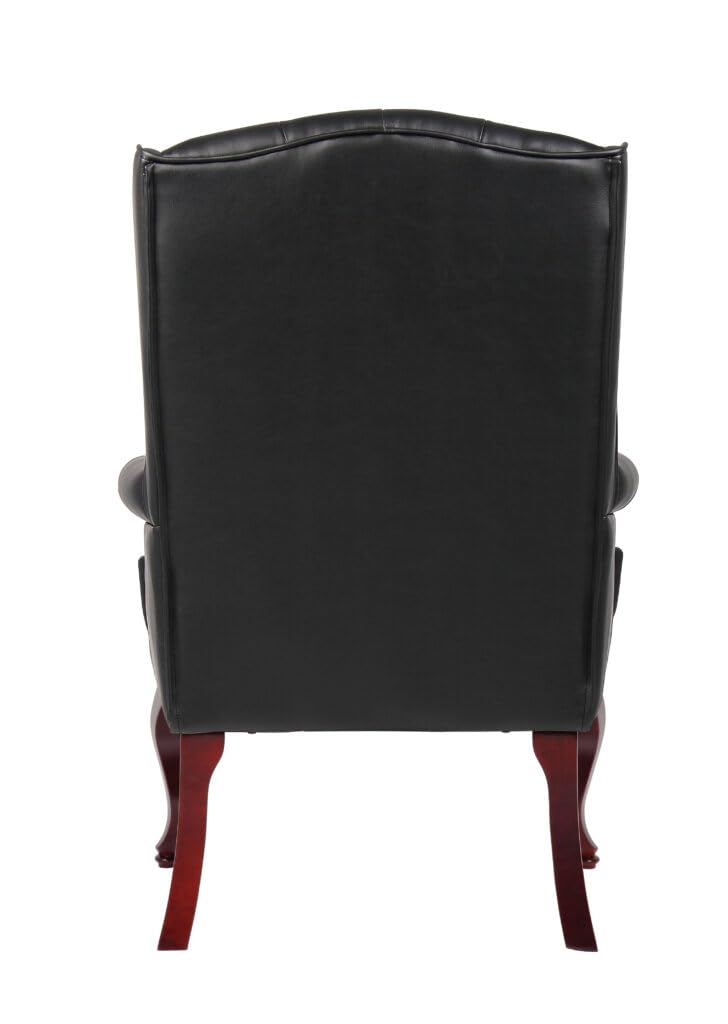 BOSS Office Products Wingback Traditional Guest Chair in Black