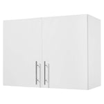 VEVOR Laundry Room Wall Cabinet, 2-Tier Wall Mounted Hanging Cabinet with Adjustable Shelf, Cupboard Storage with 2 Doors, for Kitchen, Bathroom, Laundry, 11.8 x 23.6 x 23.6 in (D x W x H), White