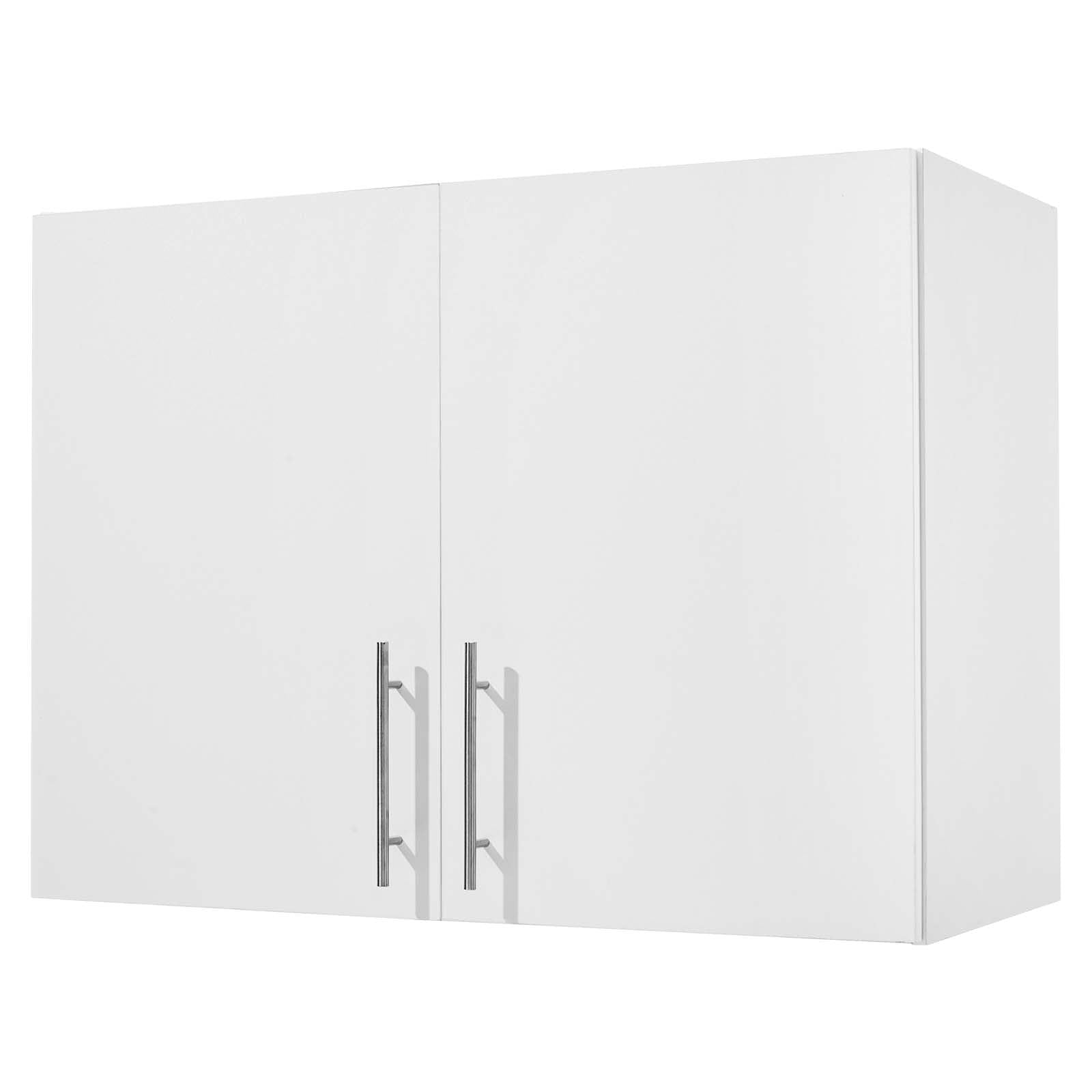 VEVOR Laundry Room Wall Cabinet, 2-Tier Wall Mounted Hanging Cabinet with Adjustable Shelf, Cupboard Storage with 2 Doors, for Kitchen, Bathroom, Laundry, 11.8 x 23.6 x 23.6 in (D x W x H), White