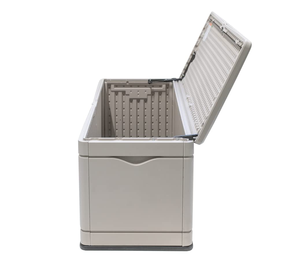 LIFETIME 60040 Deck Box, 130 Gallon, Desert Sand