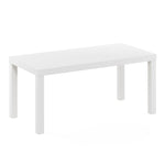 Furinno CLASSIC Coffee Table, Modern Rectangle Coffee Table with 1.8" Triple Thick Tabletop, Side Table, Toolless Assembly, for Living Room, Home Office, Black