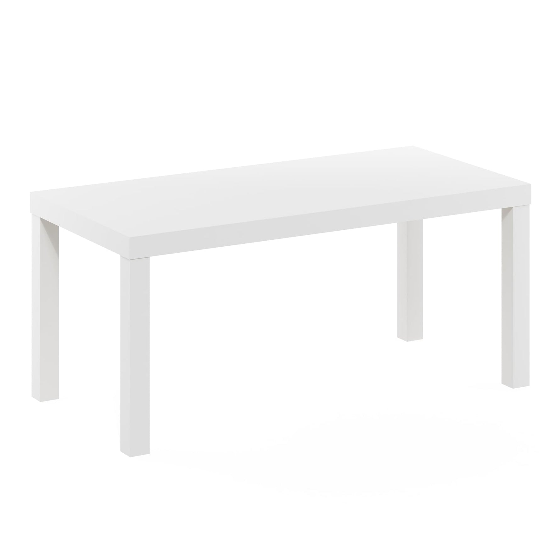 Furinno CLASSIC Coffee Table, Modern Rectangle Coffee Table with 1.8" Triple Thick Tabletop, Side Table, Toolless Assembly, for Living Room, Home Office, Black