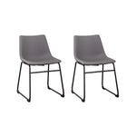 Signature Design by Ashley Mid Century Centiar 18.75" Dining Bucket Chair, 2 Count, Black and Brown