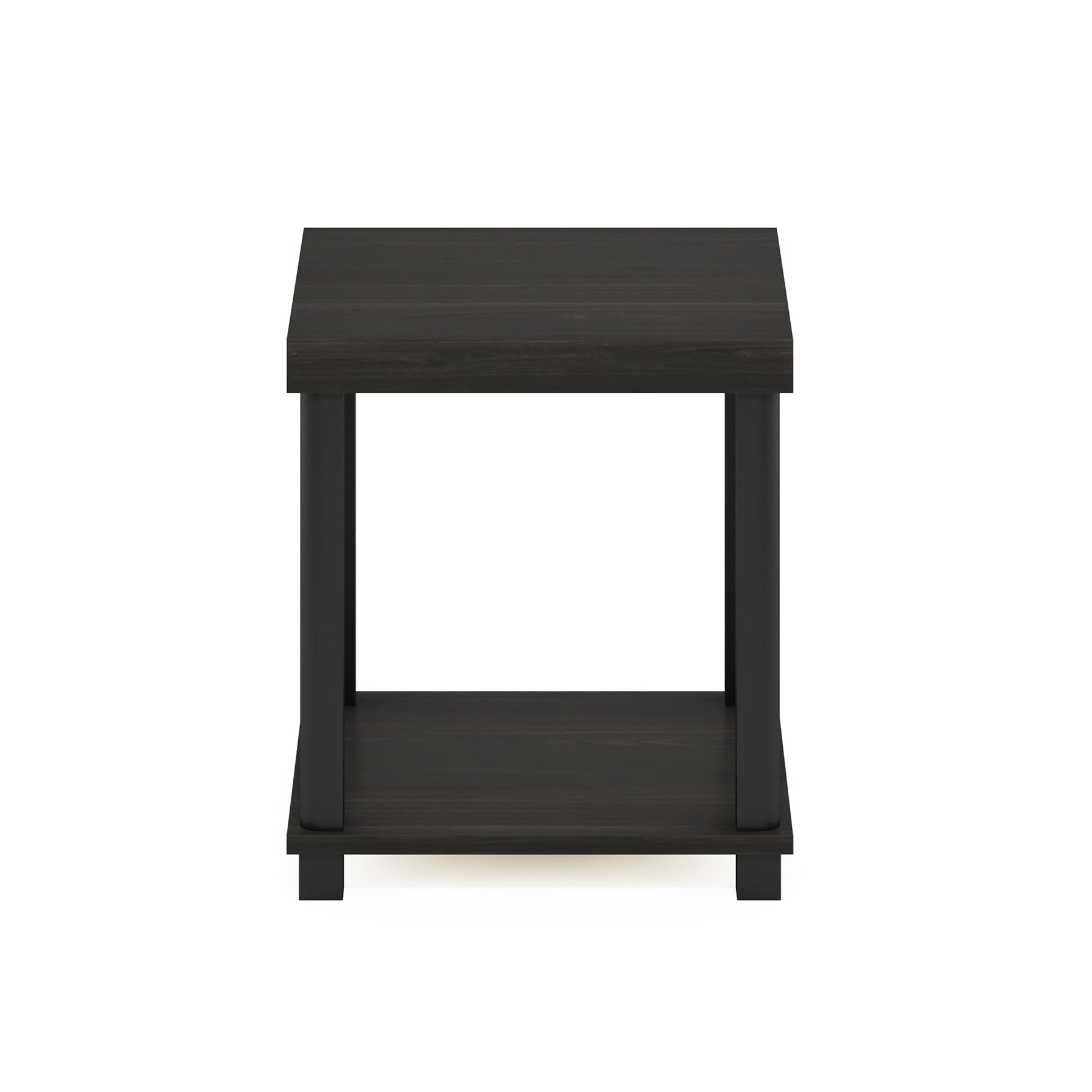 Furinno JUST Side Table, 3-Tier End Table, Open Shelves Night Stand, Bedside Table, Toolless Assembly, for Living Room, Bedroom, Bathroom, Columbia Walnut