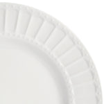 Gibson Home Zen Buffet Porcelain Ceramic Dinnerware Sets for 8, Plates and Bowls Set (40pcs), White Embossed Dishes