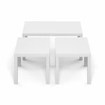 Furinno CLASSIC Coffee Table, Modern Rectangle Coffee Table with 1.8" Triple Thick Tabletop, Side Table, Toolless Assembly, for Living Room, Home Office, Black