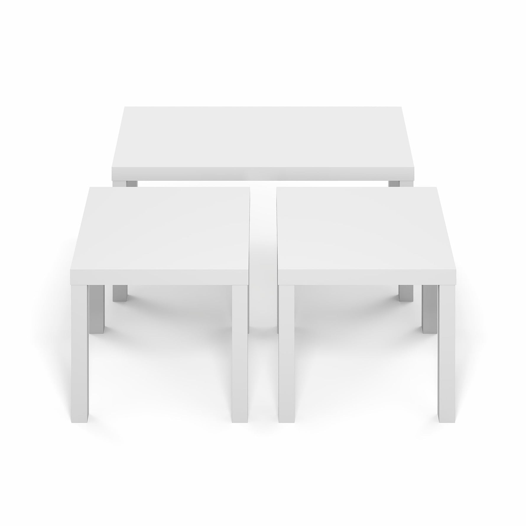 Furinno CLASSIC Coffee Table, Modern Rectangle Coffee Table with 1.8" Triple Thick Tabletop, Side Table, Toolless Assembly, for Living Room, Home Office, Black
