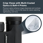 Celestron - Outland X 10x25 Binoculars – Ideal for Birding and Outdoors – 25mm Objective Lenses – 6.2° Field of View – BaK-4 Prisms – Multi-Coated – Waterproof and Fogproof