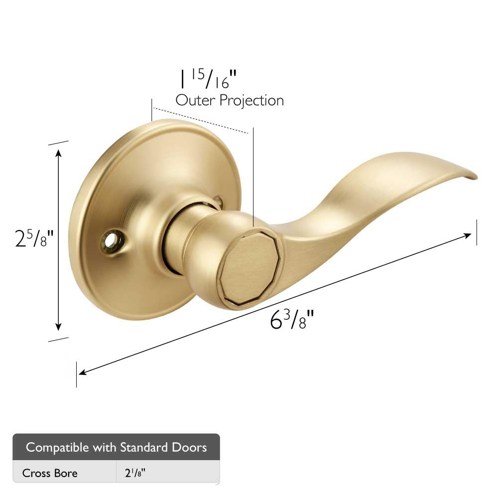 Design House 700534 Springdale Privacy Bed and Bath Door Lever Oil Rubbed Bronze