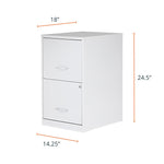 NuSparc 2 Drawer Locking Filing Cabinet | Pre-Assembled Steel Construction | Space-Saving Design is Perfect for Home and Small Office | Letter-Size | Assembled in North America