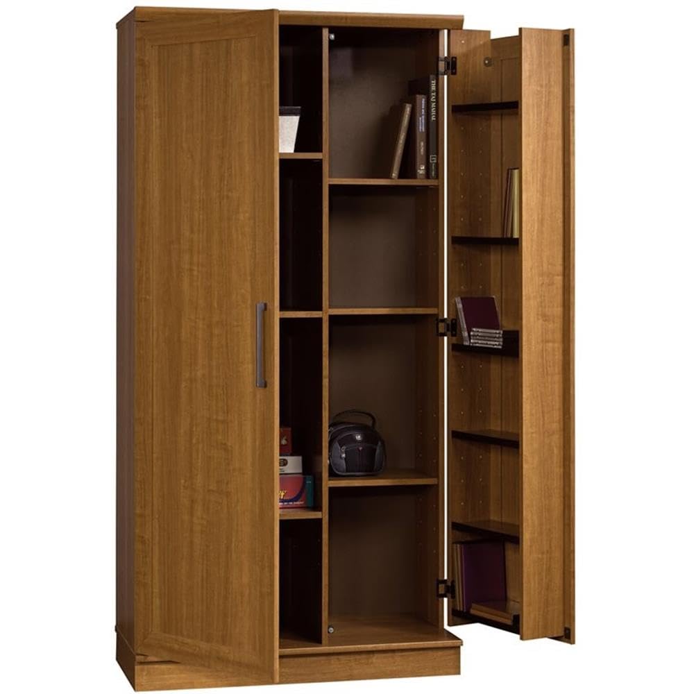 Sauder HomePlus Kitchen Storage Pantry Cabinet with Swing Door Storage and Adjustable Shelves, in Soft White finish