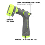 Flexzilla 7-Pattern Adjustable Flow Garden Hose Nozzle Sprayer with Easy to Use Thumb Control, Lightweight & Durable