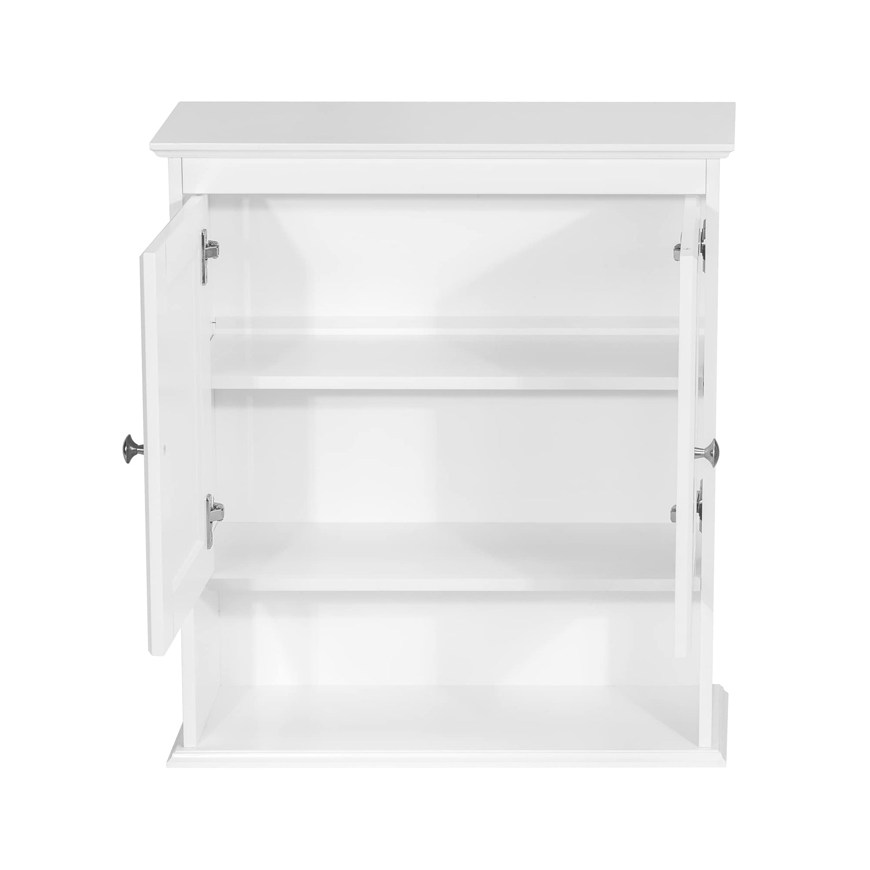 Spirich Bathroom Cabinet Wall Mounted with Doors, Wood Hanging Cabinet with Doors and Shelves Over The Toilet, Bathroom Wall Cabinet White