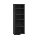 Furinno Jaya Book Shelf, 5-Tier Bookshelf, Bookcase with Adjustable Shelves, 9.5 x 24.5 x 71.2, for Organization and Storage, for Living Room, Bedroom, Home Office, Blackwood