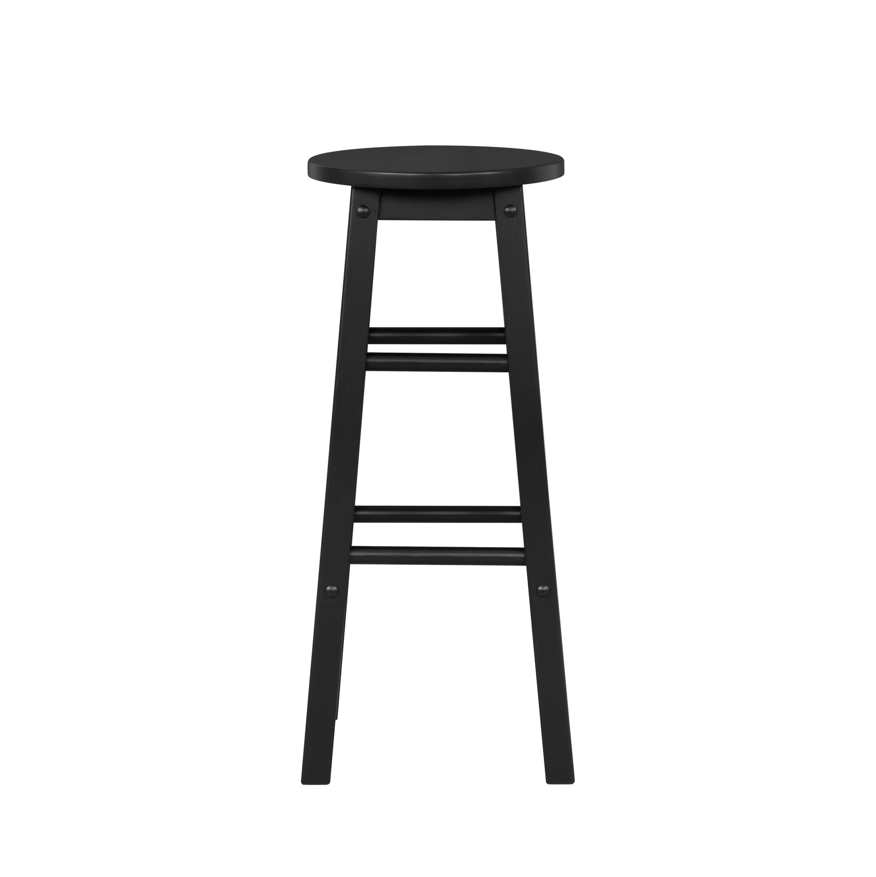 Linon Natural Barstool with Round Seat, 24-Inch