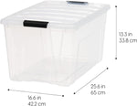 IRIS USA 6-Pack 6 Quart Storage Bins with Lids | Transparent design makes contents easy to find. Ideal for shoes, photos, documents, and small essentials. Nestable design