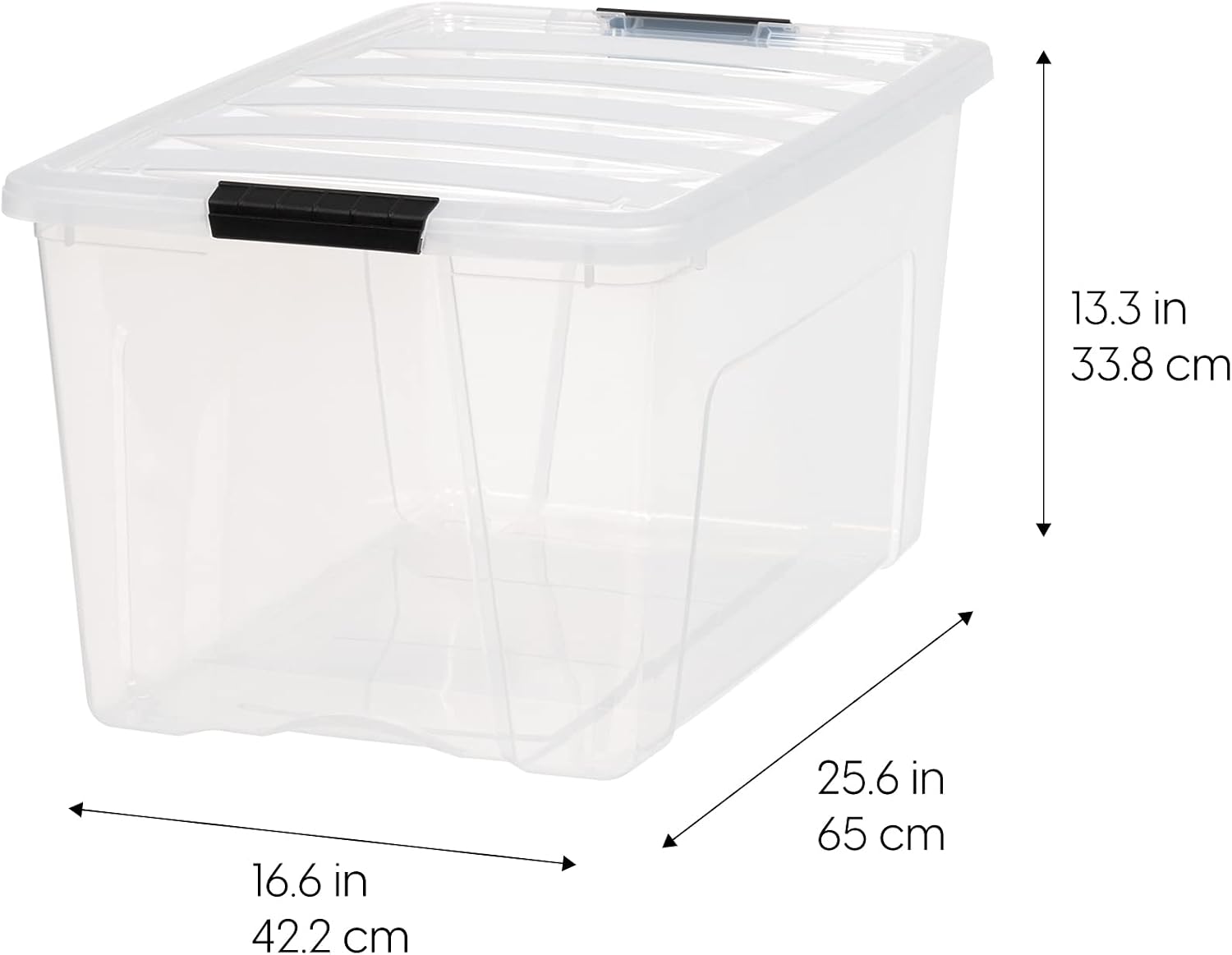 IRIS USA 6-Pack 6 Quart Storage Bins with Lids | Transparent design makes contents easy to find. Ideal for shoes, photos, documents, and small essentials. Nestable design