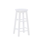 Linon Natural Barstool with Round Seat, 24-Inch