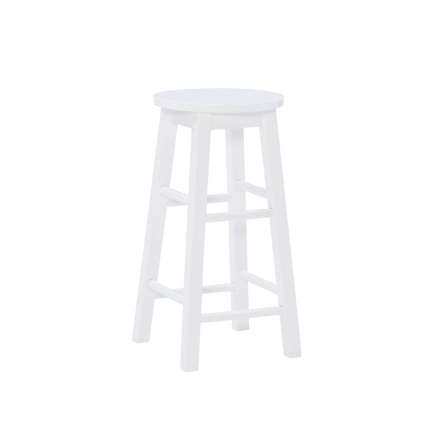 Linon Natural Barstool with Round Seat, 24-Inch