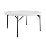 COSCO 6 ft. Fold-in-Half Banquet Table w/Handle, Black