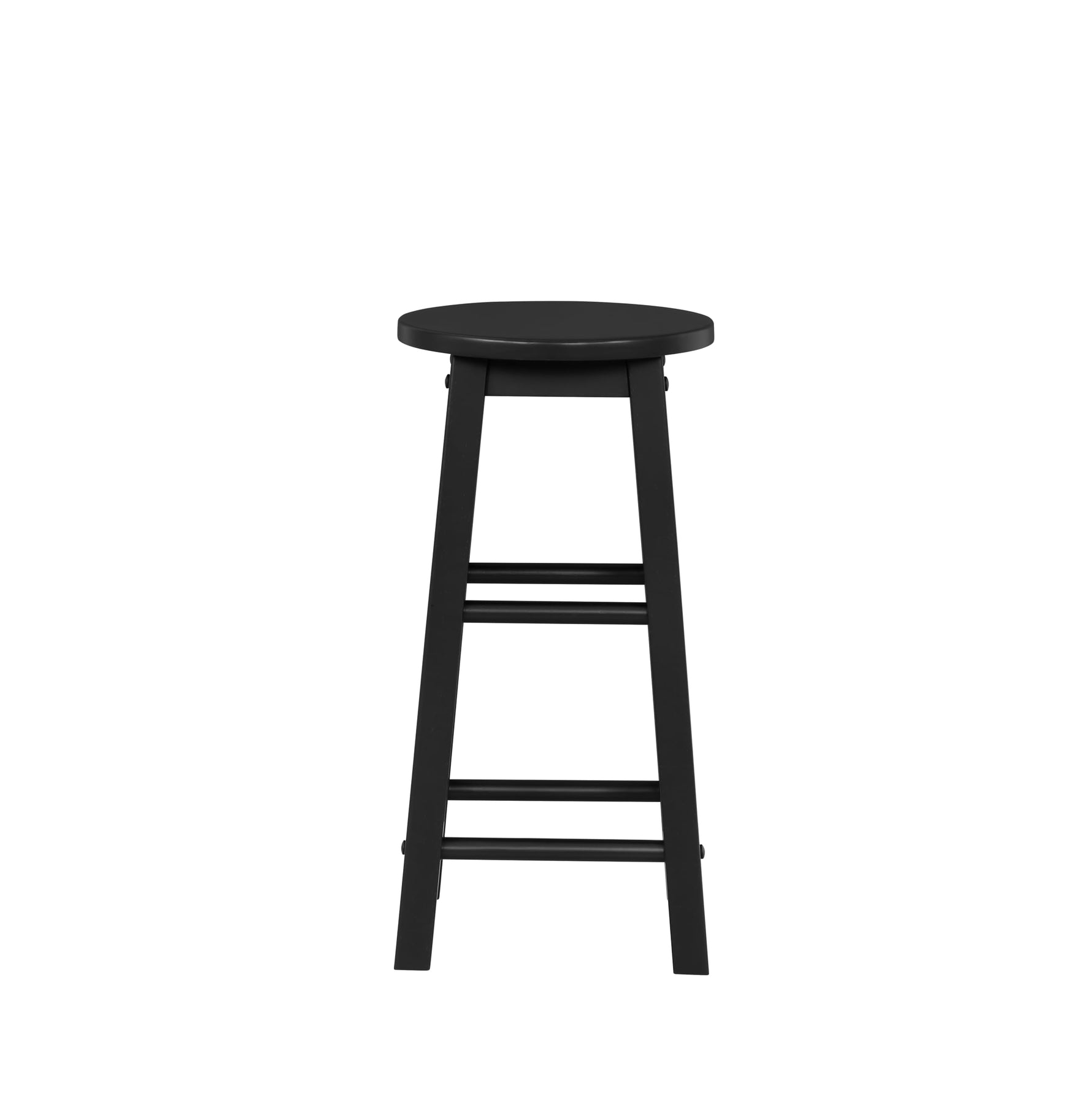 Linon Natural Barstool with Round Seat, 24-Inch
