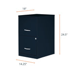 NuSparc 2 Drawer Locking Filing Cabinet | Pre-Assembled Steel Construction | Space-Saving Design is Perfect for Home and Small Office | Letter-Size | Assembled in North America