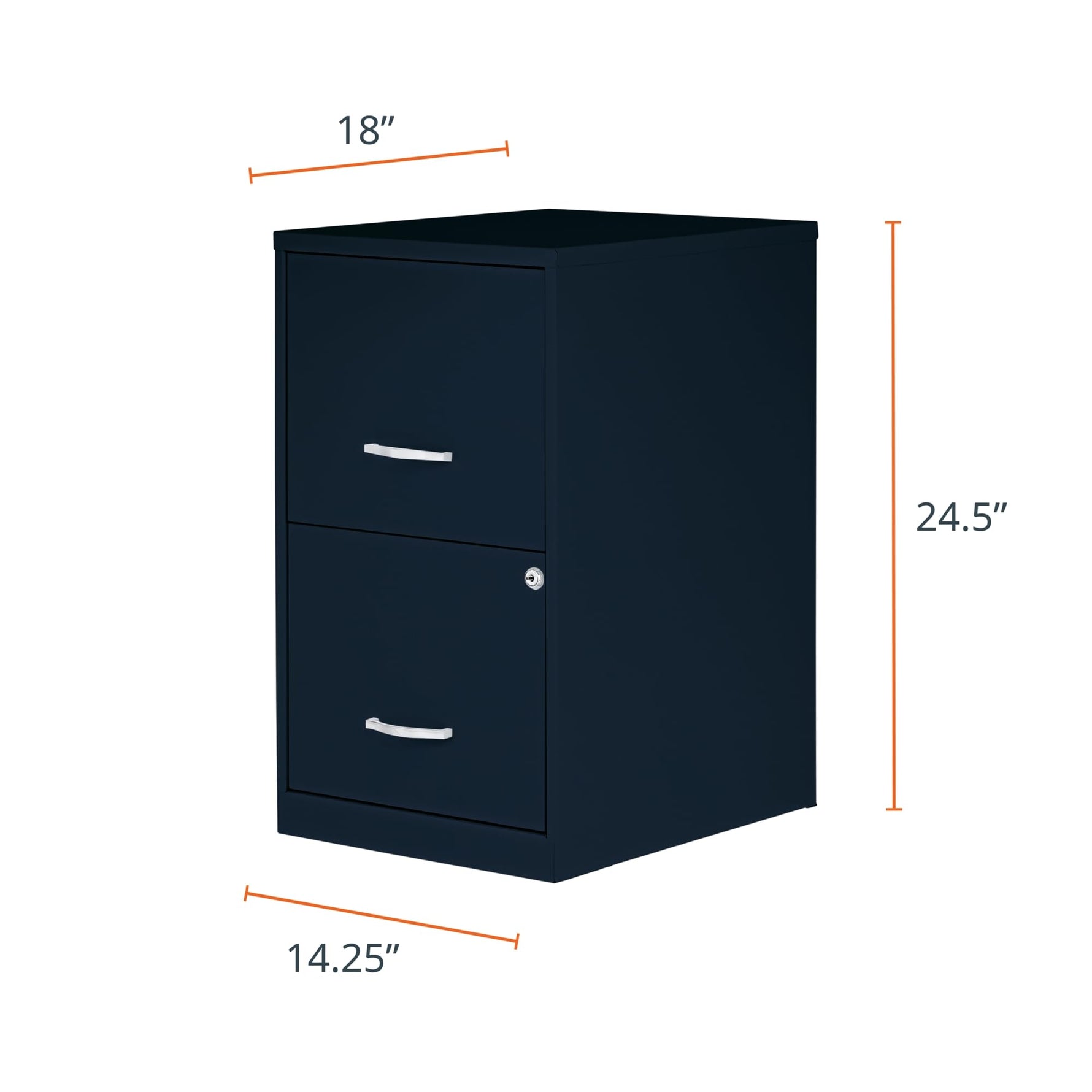 NuSparc 2 Drawer Locking Filing Cabinet | Pre-Assembled Steel Construction | Space-Saving Design is Perfect for Home and Small Office | Letter-Size | Assembled in North America