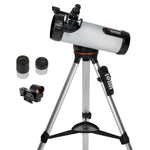 Celestron - 114LCM Computerized Newtonian Telescope - Telescopes for Beginners - 2 Eyepieces - Full-Height Tripod - Motorized Altazimuth Mount - Large 114mm Newtonian Reflector